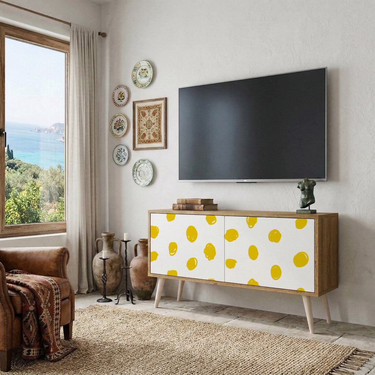 RADIANT REVERIE Kompaktní dvoudveřový TV stolek