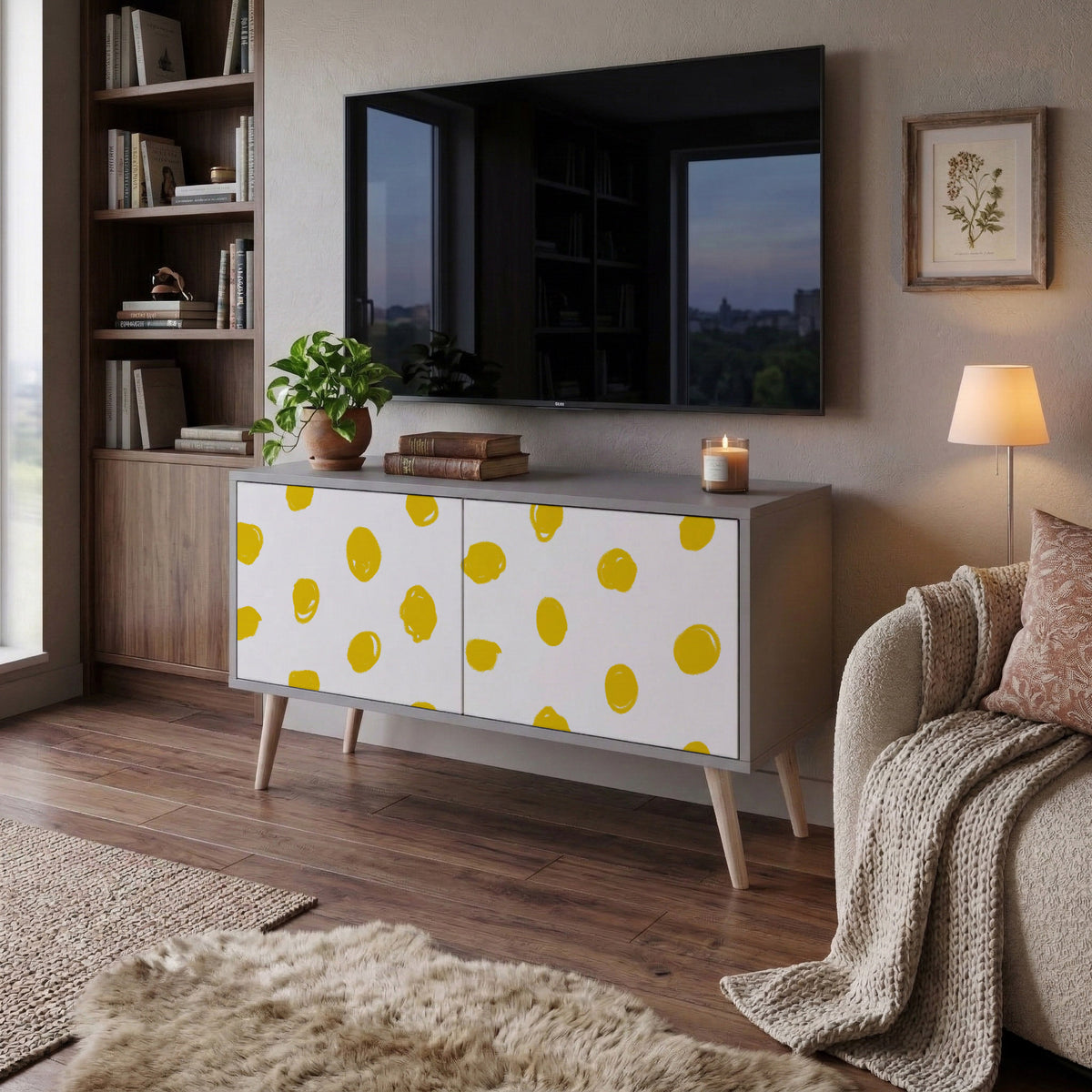 RADIANT REVERIE Kompaktní dvoudveřový TV stolek