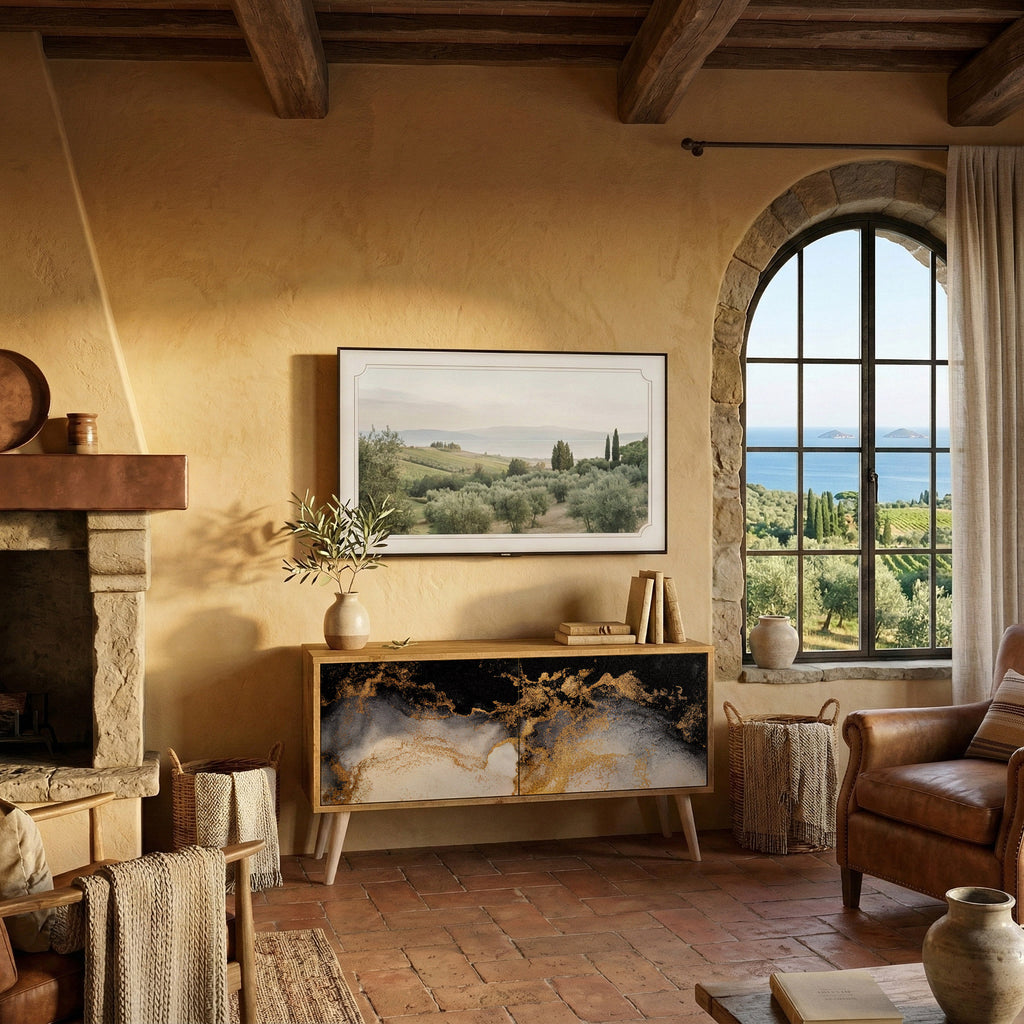 MARBLE OF TOMMORROW Kompaktní dvoudveřový TV stolek