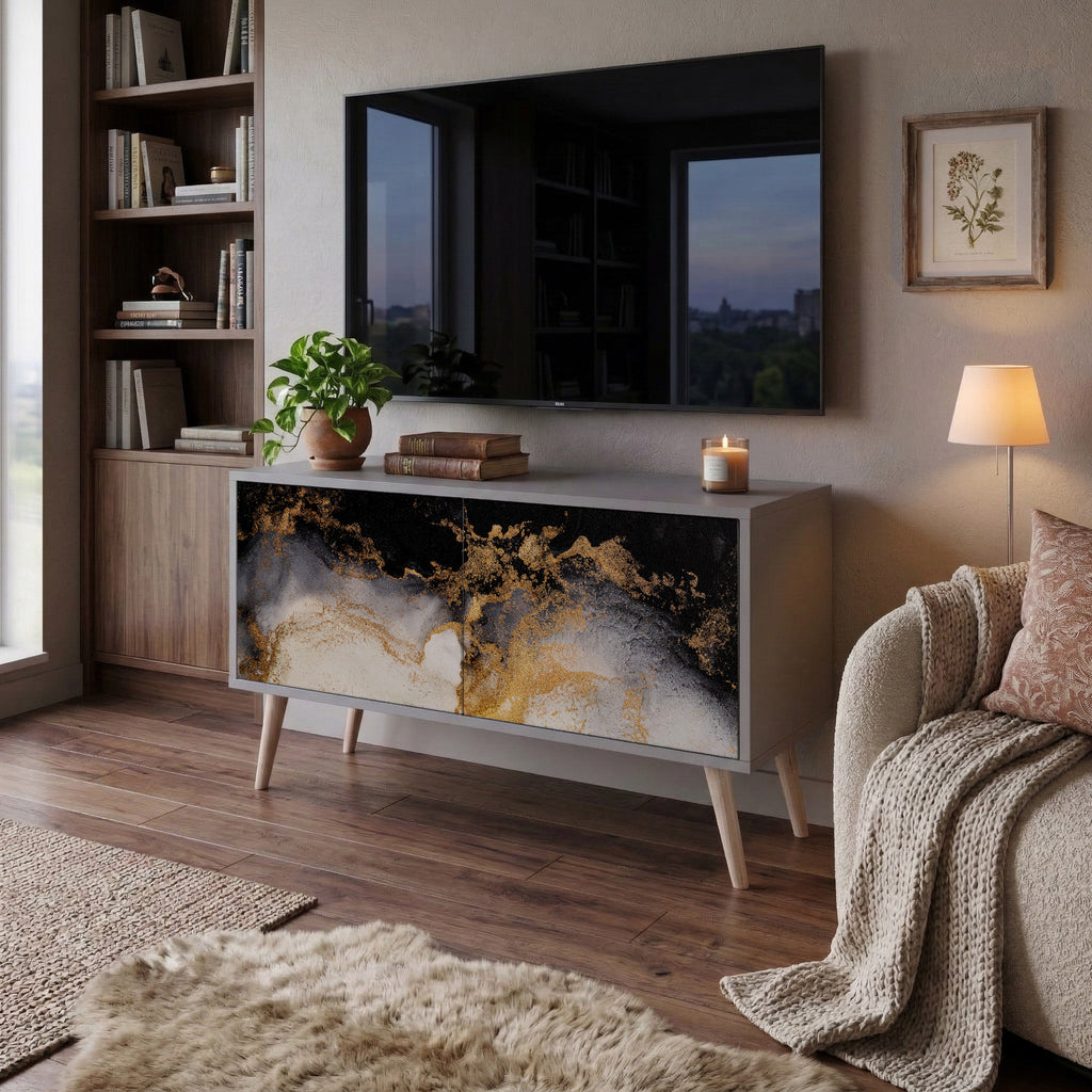 MARBLE OF TOMMORROW Kompaktní dvoudveřový TV stolek