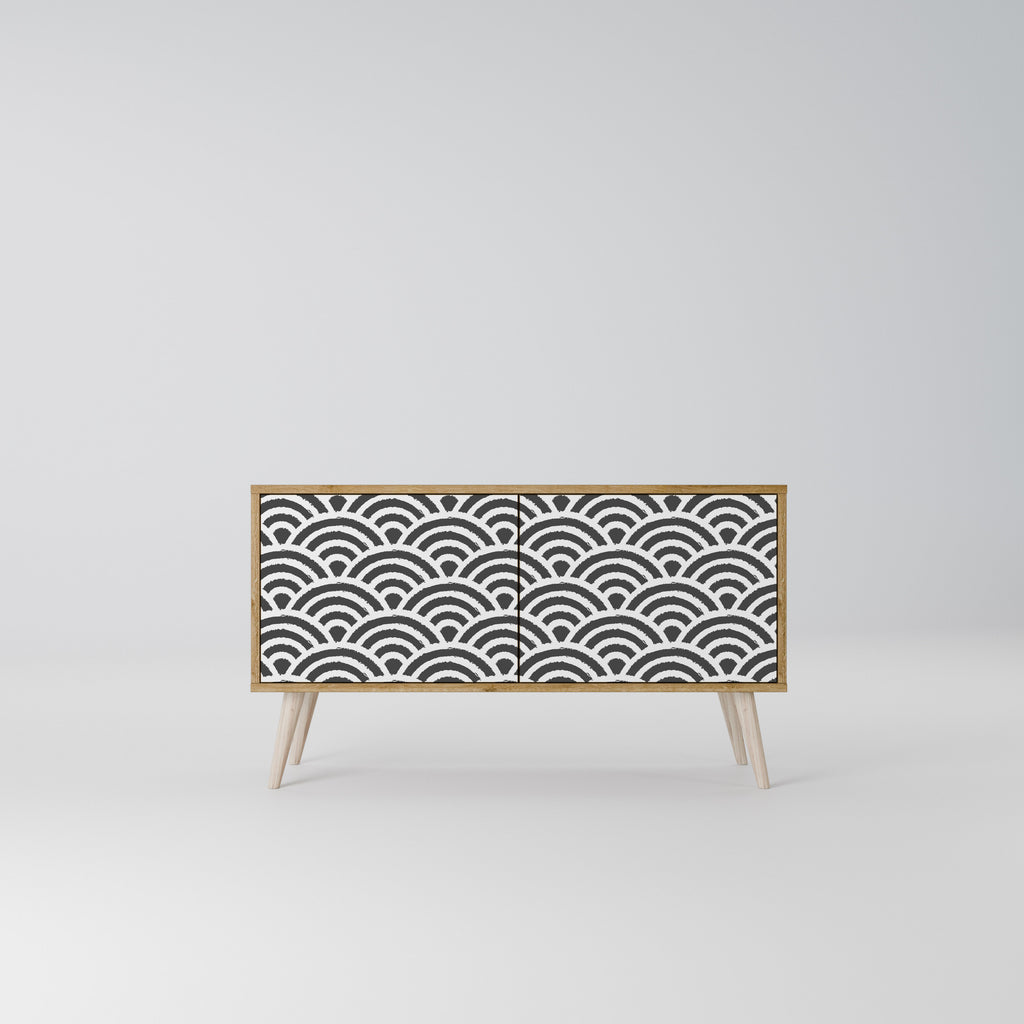 GLOOMY HOST Kompaktní dvoudveřový TV stolek