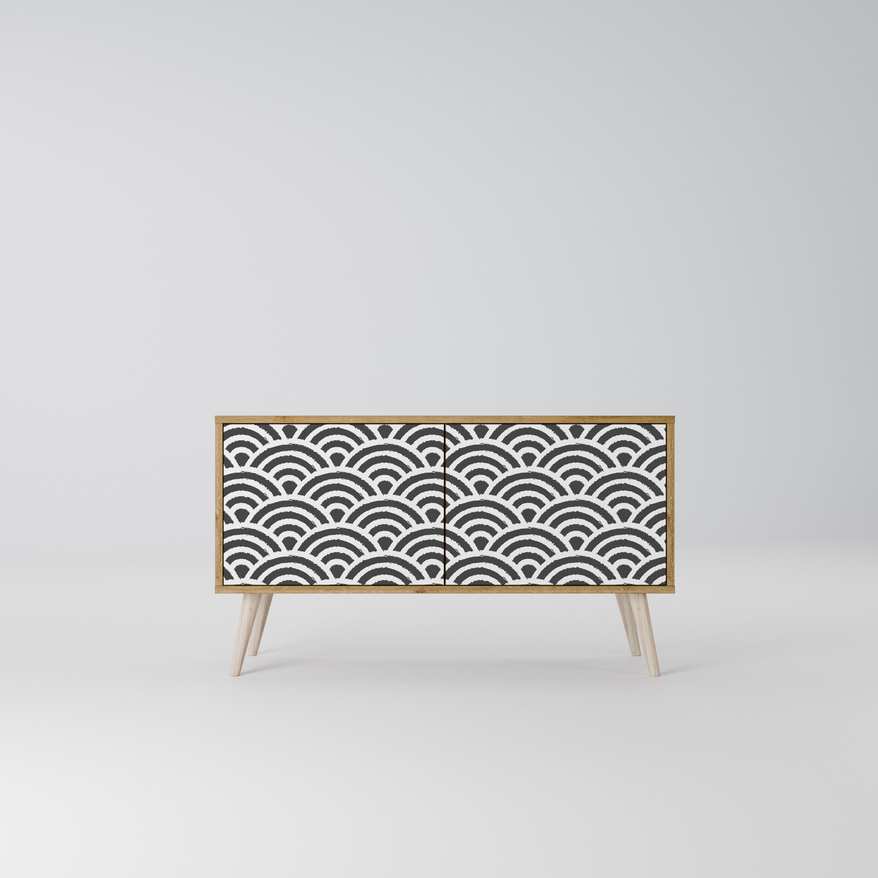 GLOOMY HOST Kompaktní dvoudveřový TV stolek