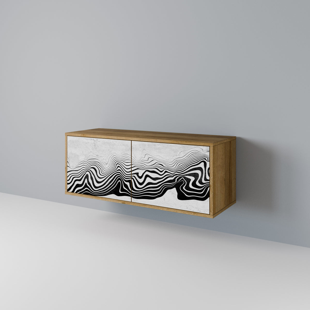 MONOCHROME MIRAGE Kompaktní dvoudveřový TV stolek