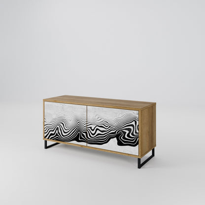 MONOCHROME MIRAGE Kompaktní dvoudveřový TV stolek
