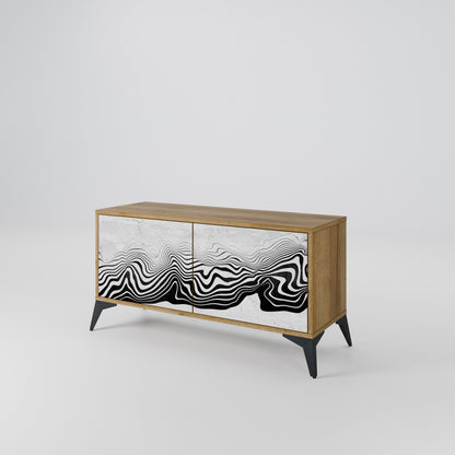 MONOCHROME MIRAGE Kompaktní dvoudveřový TV stolek
