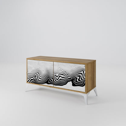 MONOCHROME MIRAGE Kompaktní dvoudveřový TV stolek