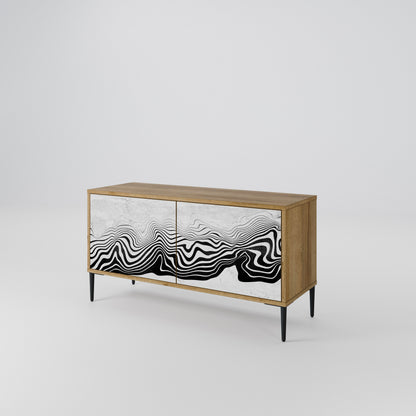 MONOCHROME MIRAGE Kompaktní dvoudveřový TV stolek