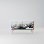 MONOCHROME MIRAGE Kompaktní dvoudveřový TV stolek