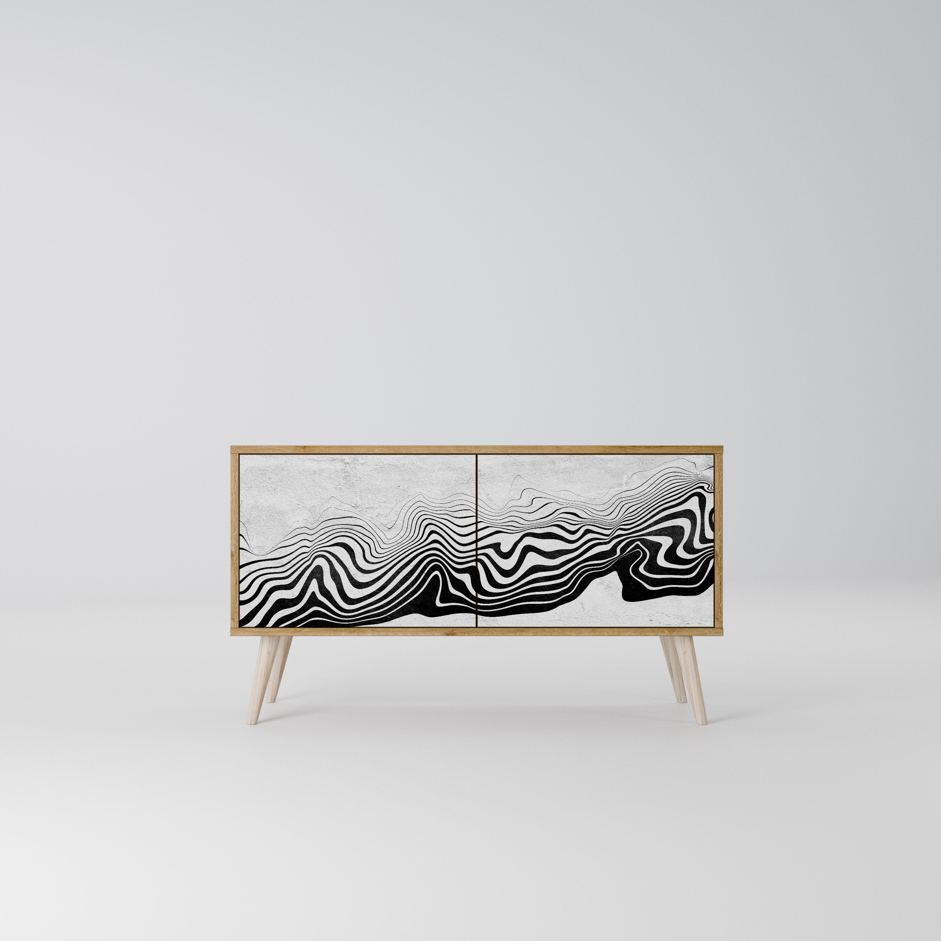 MONOCHROME MIRAGE Kompaktní dvoudveřový TV stolek