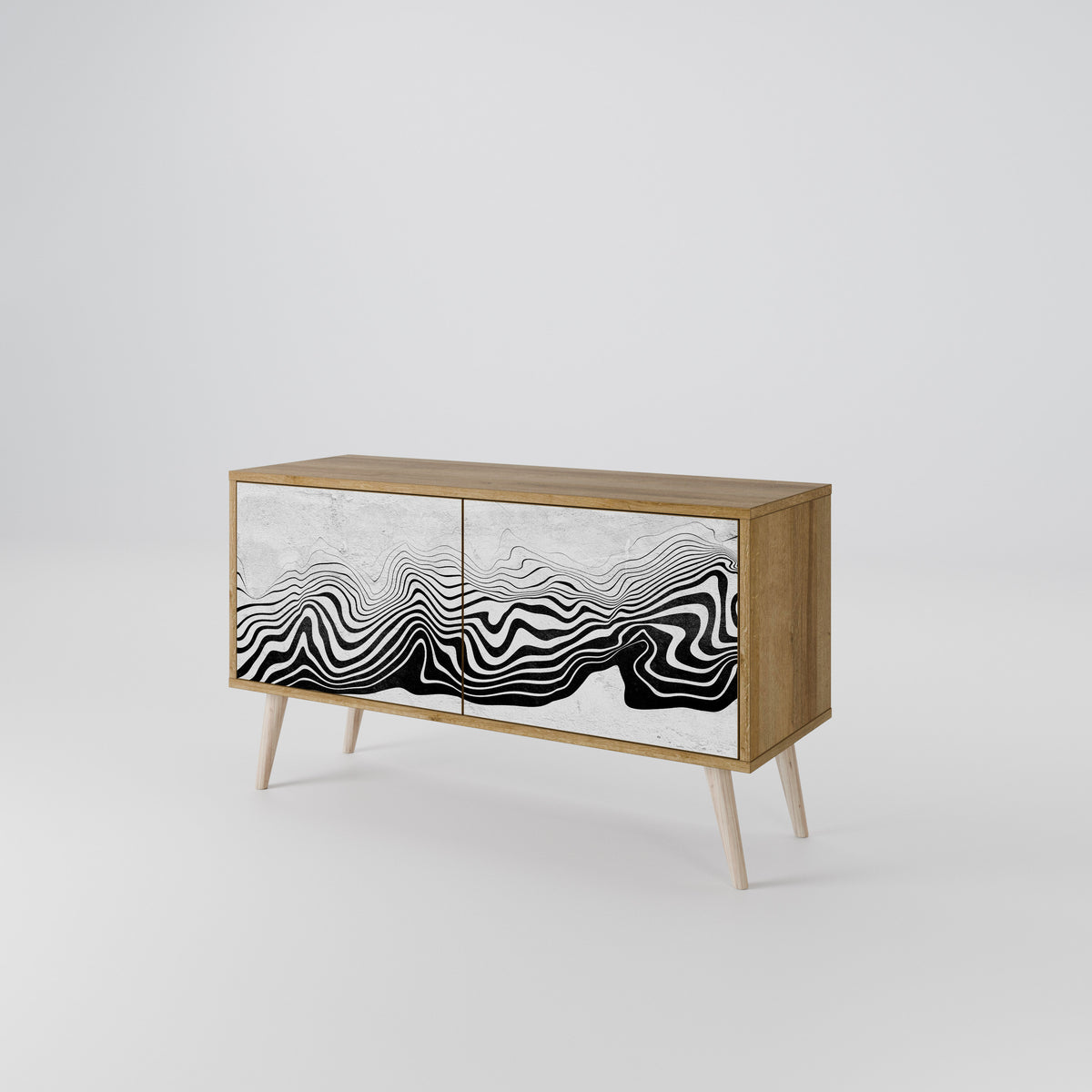 MONOCHROME MIRAGE Kompaktní dvoudveřový TV stolek
