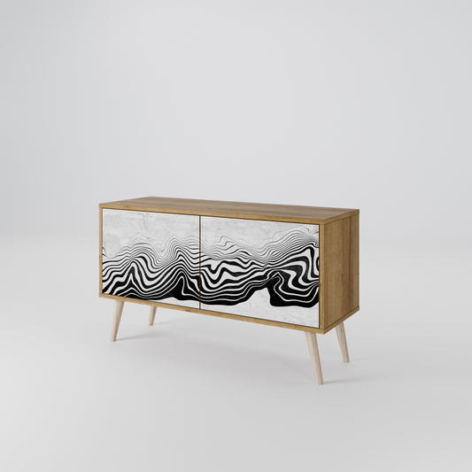 MONOCHROME MIRAGE Kompaktní dvoudveřový TV stolek