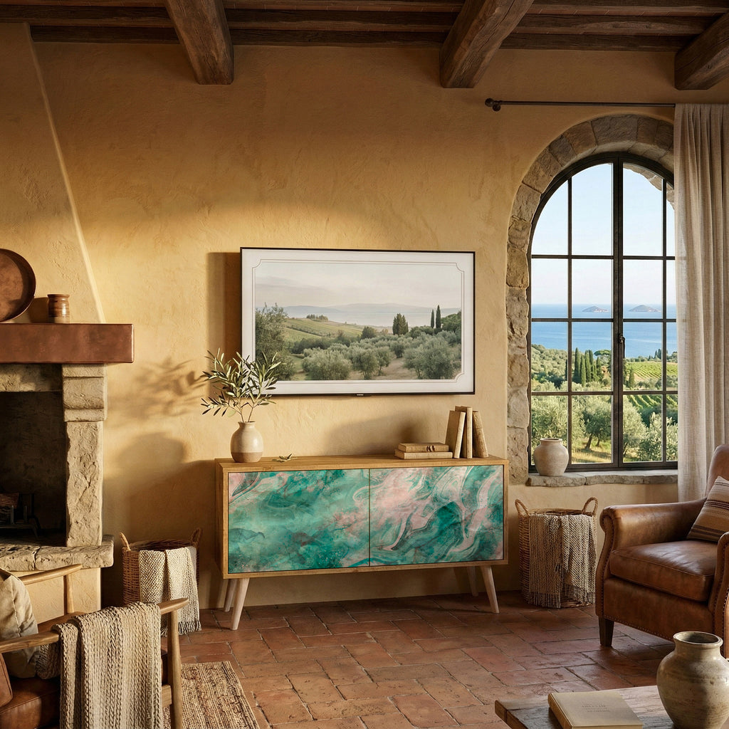 ABSTRACT ALCHEMY Kompaktní dvoudveřový TV stolek