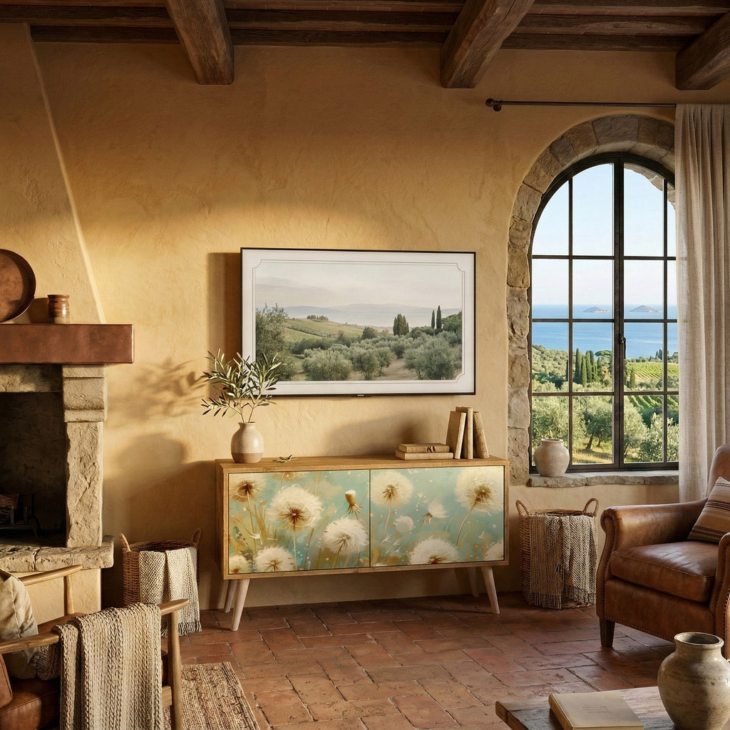 DREAMY MEADOW Kompaktní dvoudveřový TV stolek