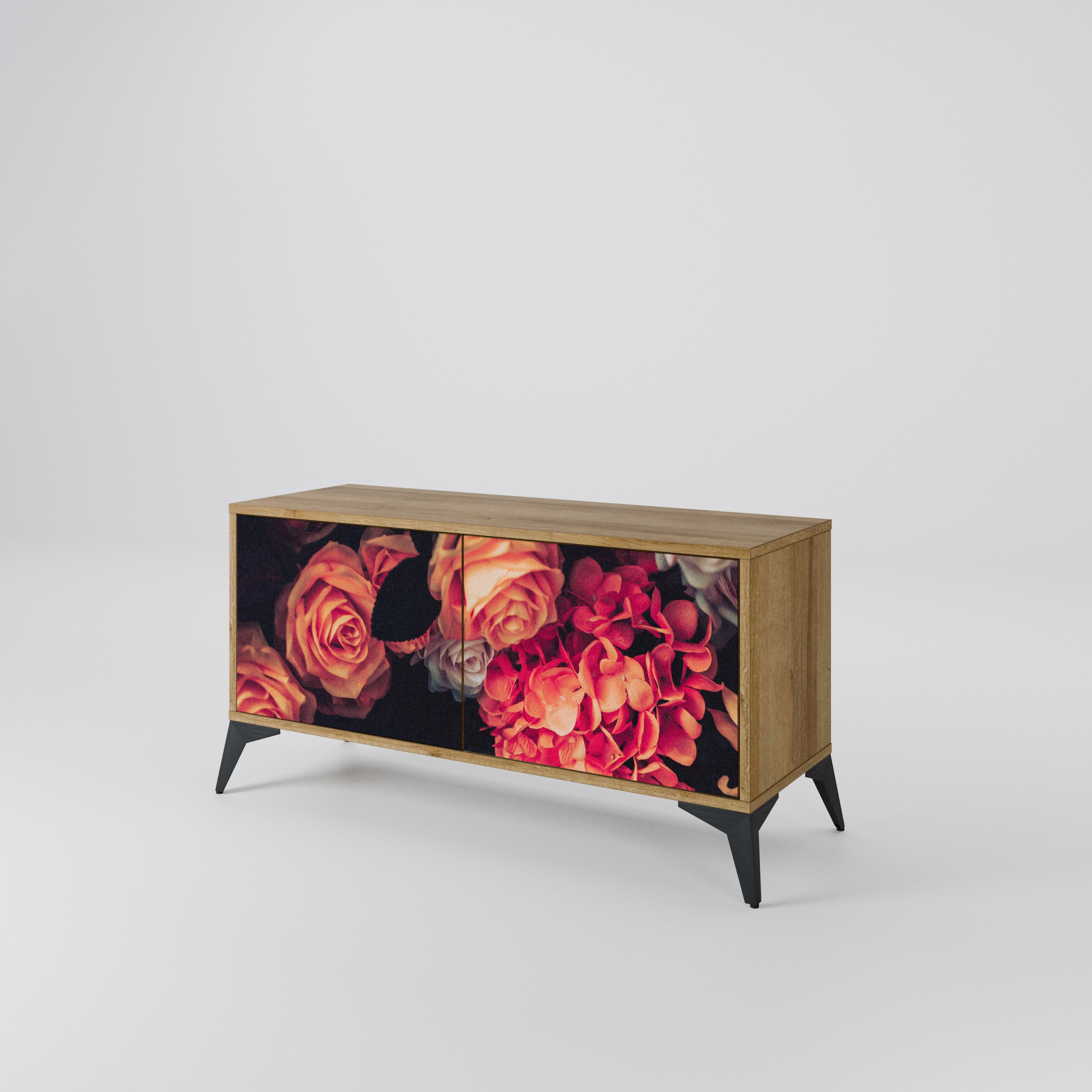 NEVERENDING BLOOM Compact 2-Door TV Cabinet