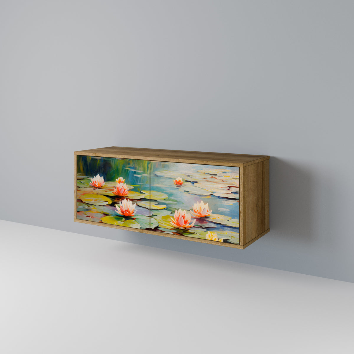 BLOOMING WATERS Kompaktní dvoudveřový TV stolek