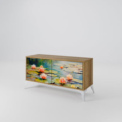 BLOOMING WATERS Kompaktní dvoudveřový TV stolek