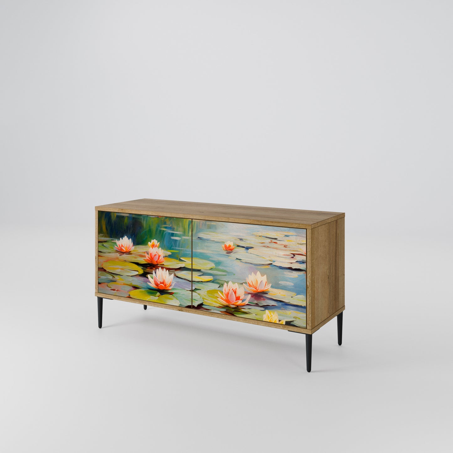 BLOOMING WATERS Kompaktní dvoudveřový TV stolek