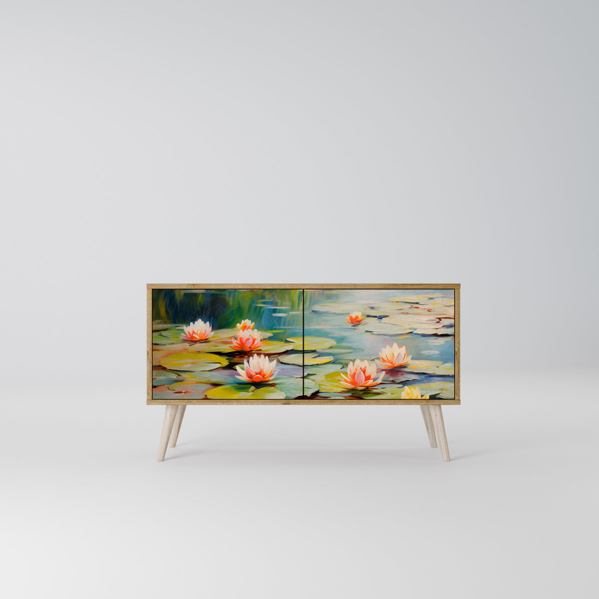 BLOOMING WATERS Kompaktní dvoudveřový TV stolek