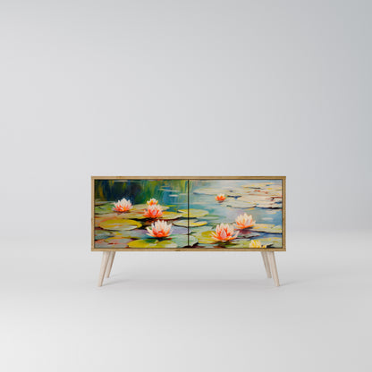 BLOOMING WATERS Kompaktní dvoudveřový TV stolek