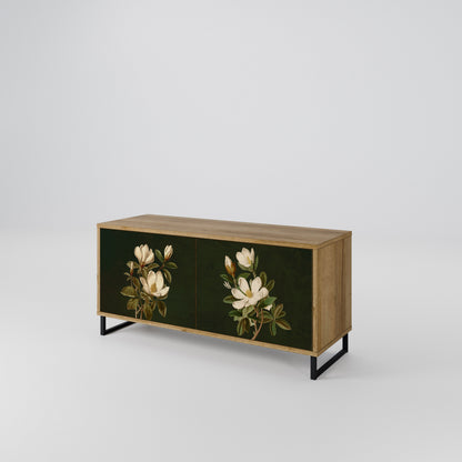 FLORAL NOIR Kompaktní dvoudveřový TV stolek