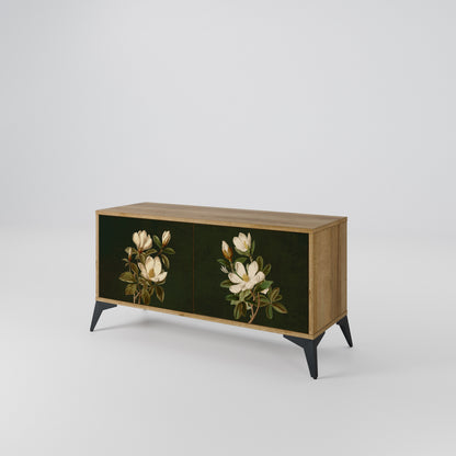 FLORAL NOIR Kompaktní dvoudveřový TV stolek