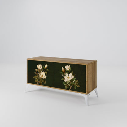 FLORAL NOIR Kompaktní dvoudveřový TV stolek