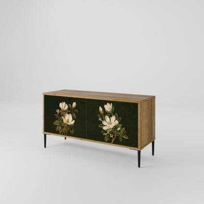 FLORAL NOIR Kompaktní dvoudveřový TV stolek