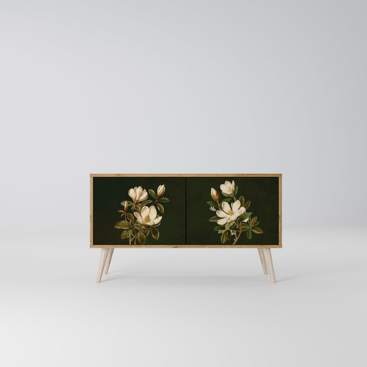 FLORAL NOIR Kompaktní dvoudveřový TV stolek
