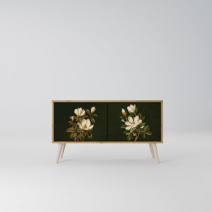 FLORAL NOIR Kompaktní dvoudveřový TV stolek