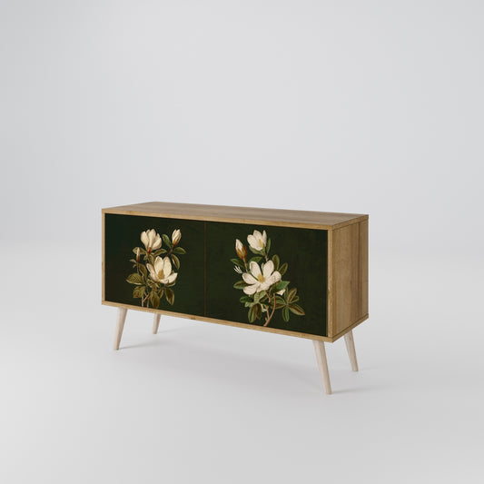 FLORAL NOIR Kompaktní dvoudveřový TV stolek