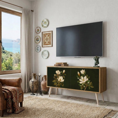FLORAL NOIR Kompaktní dvoudveřový TV stolek