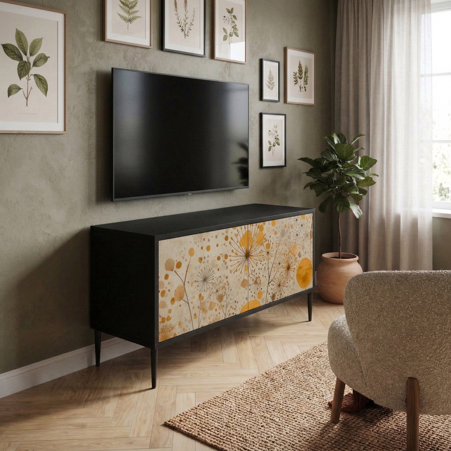 MORNING GLADE Kompaktní dvoudveřový TV stolek