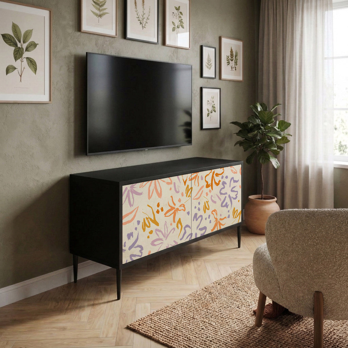 SPRING WHIMSY Kompaktní dvoudveřový TV stolek
