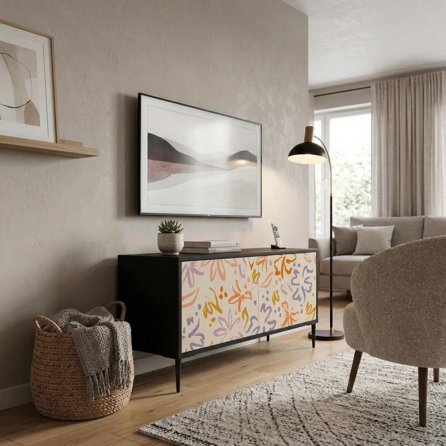 SPRING WHIMSY Kompaktní dvoudveřový TV stolek
