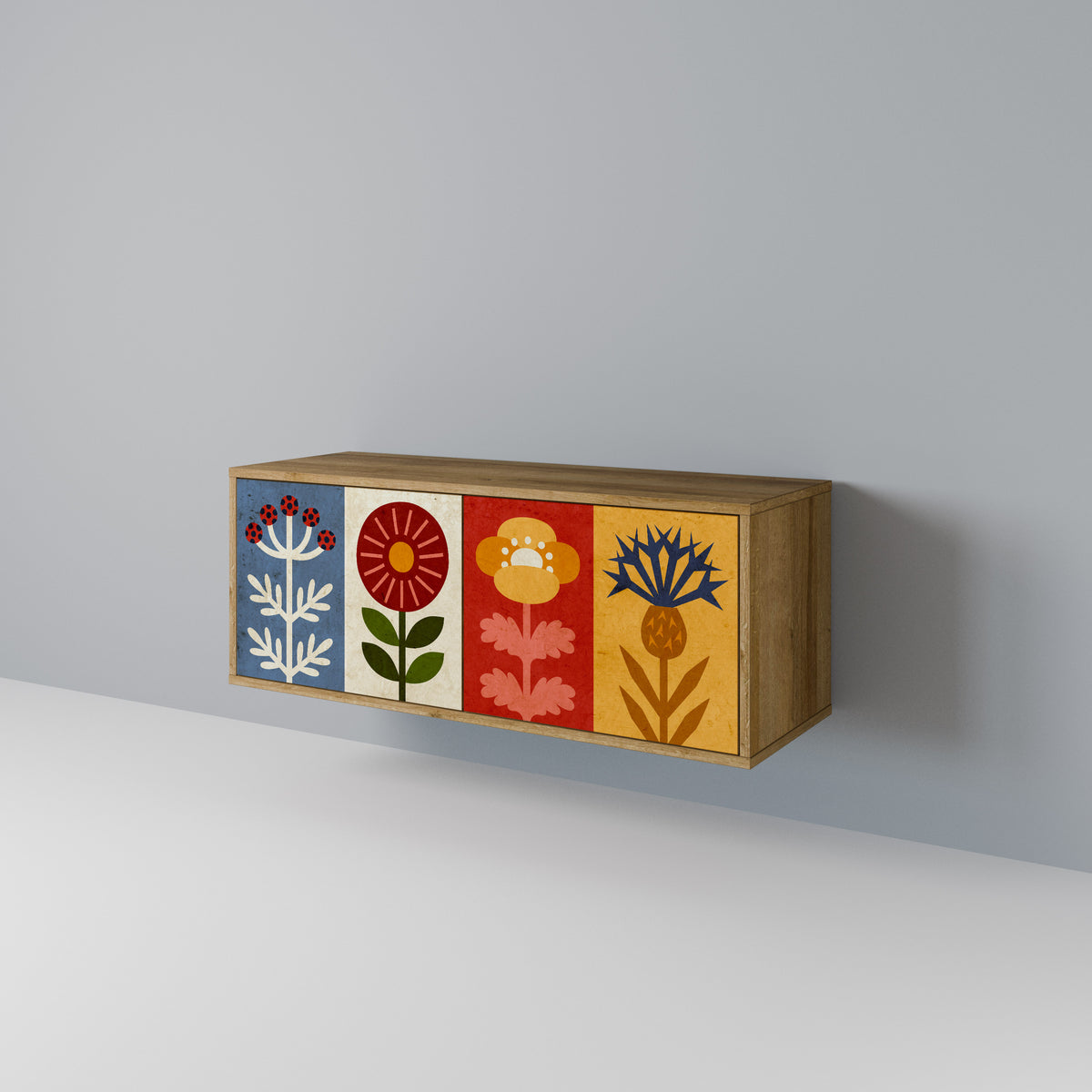 SCANDIC FLOWERET Kompaktní dvoudveřový TV stolek