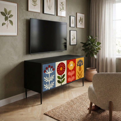 SCANDIC FLOWERET Kompaktní dvoudveřový TV stolek