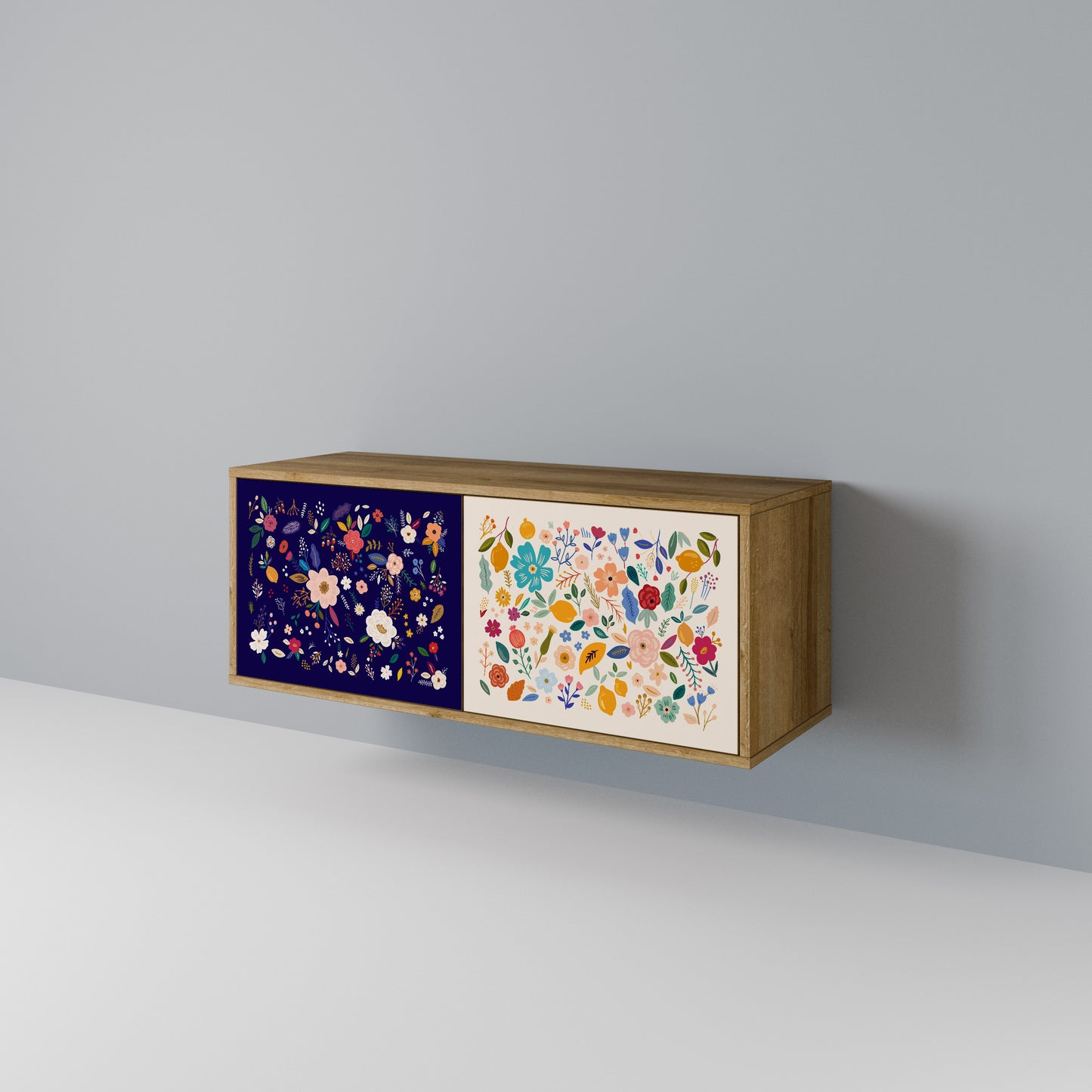 FLORAL COMBINATION Kompaktní dvoudveřový TV stolek