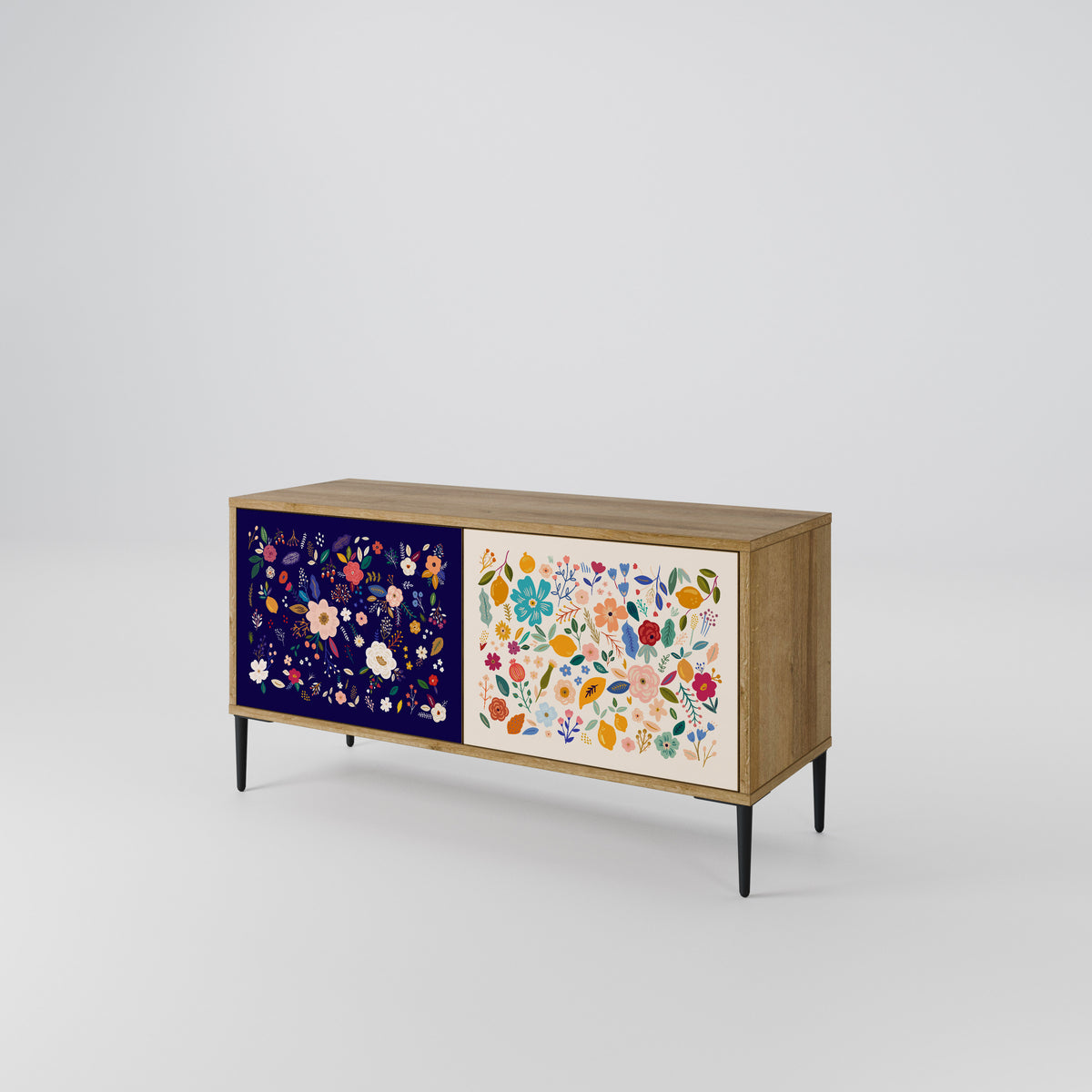 FLORAL COMBINATION Kompaktní dvoudveřový TV stolek