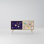 FLORAL COMBINATION Kompaktní dvoudveřový TV stolek