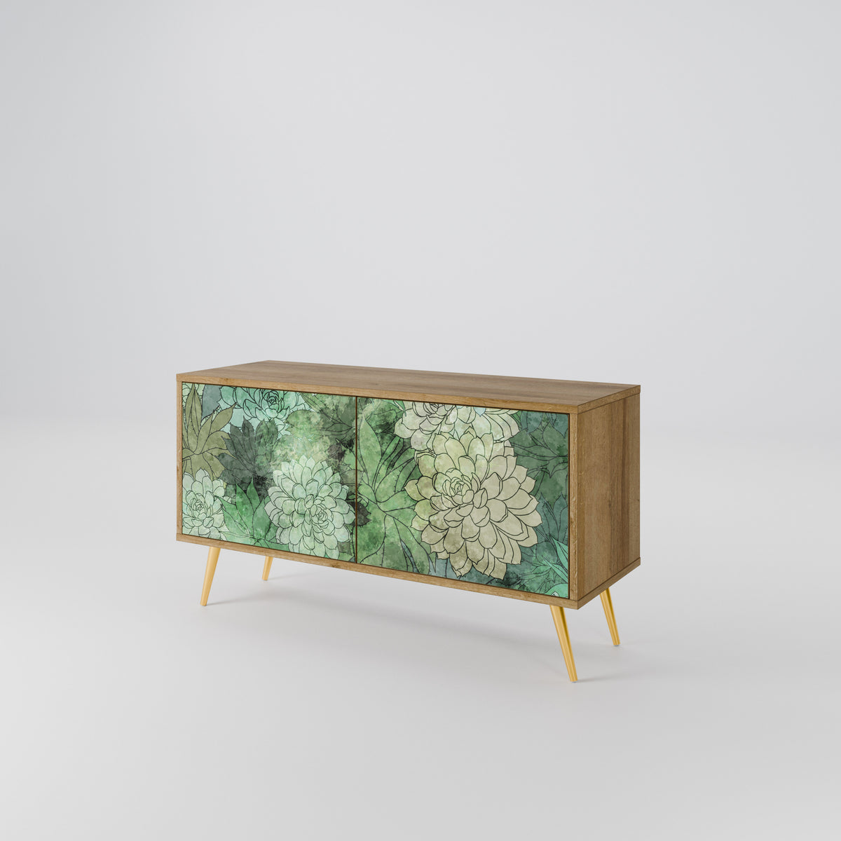SUCCULENT CLUSTER Kompaktní dvoudveřový TV stolek