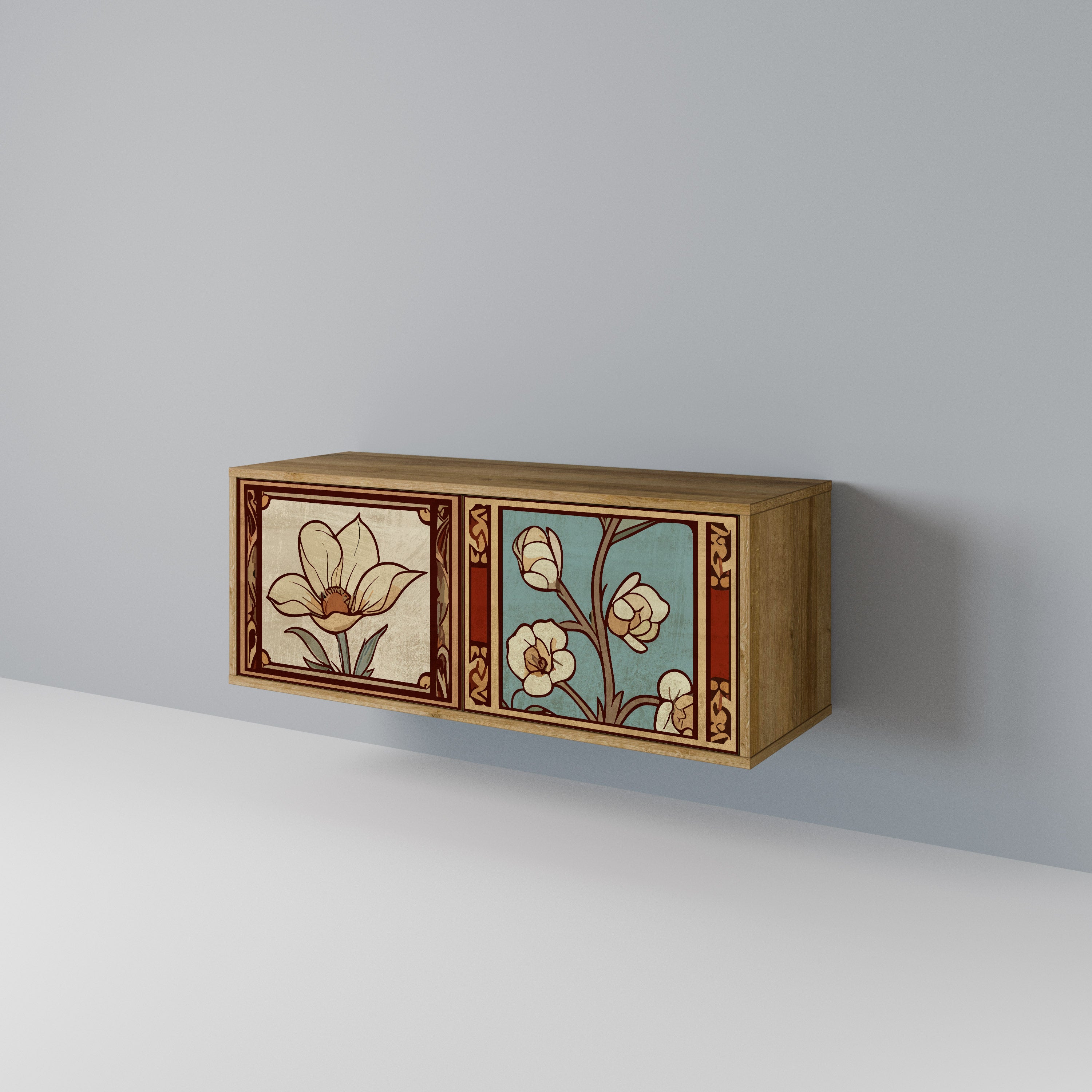 TIMELESS FLORA Compact 2-Door TV Cabinet