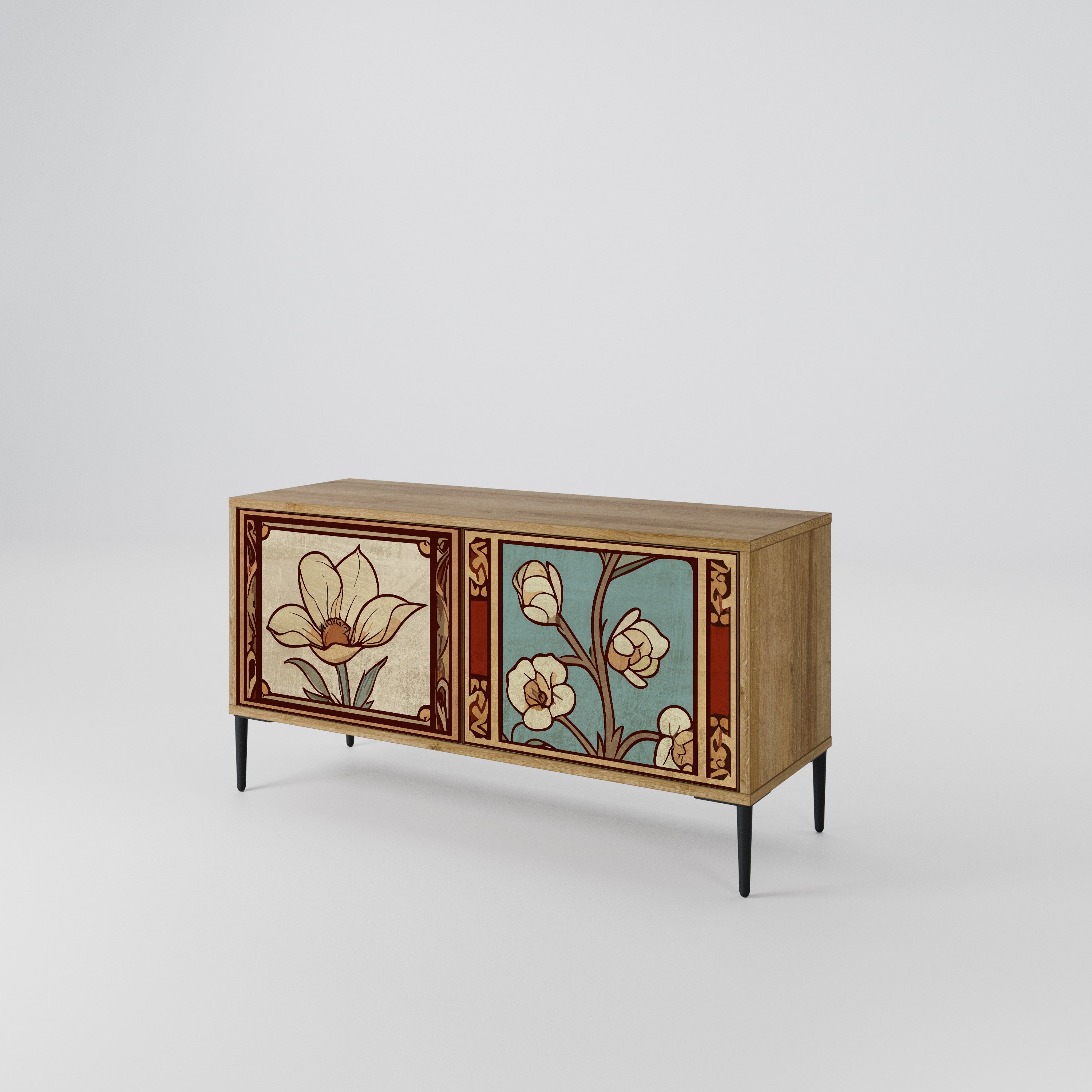 TIMELESS FLORA Compact 2-Door TV Cabinet