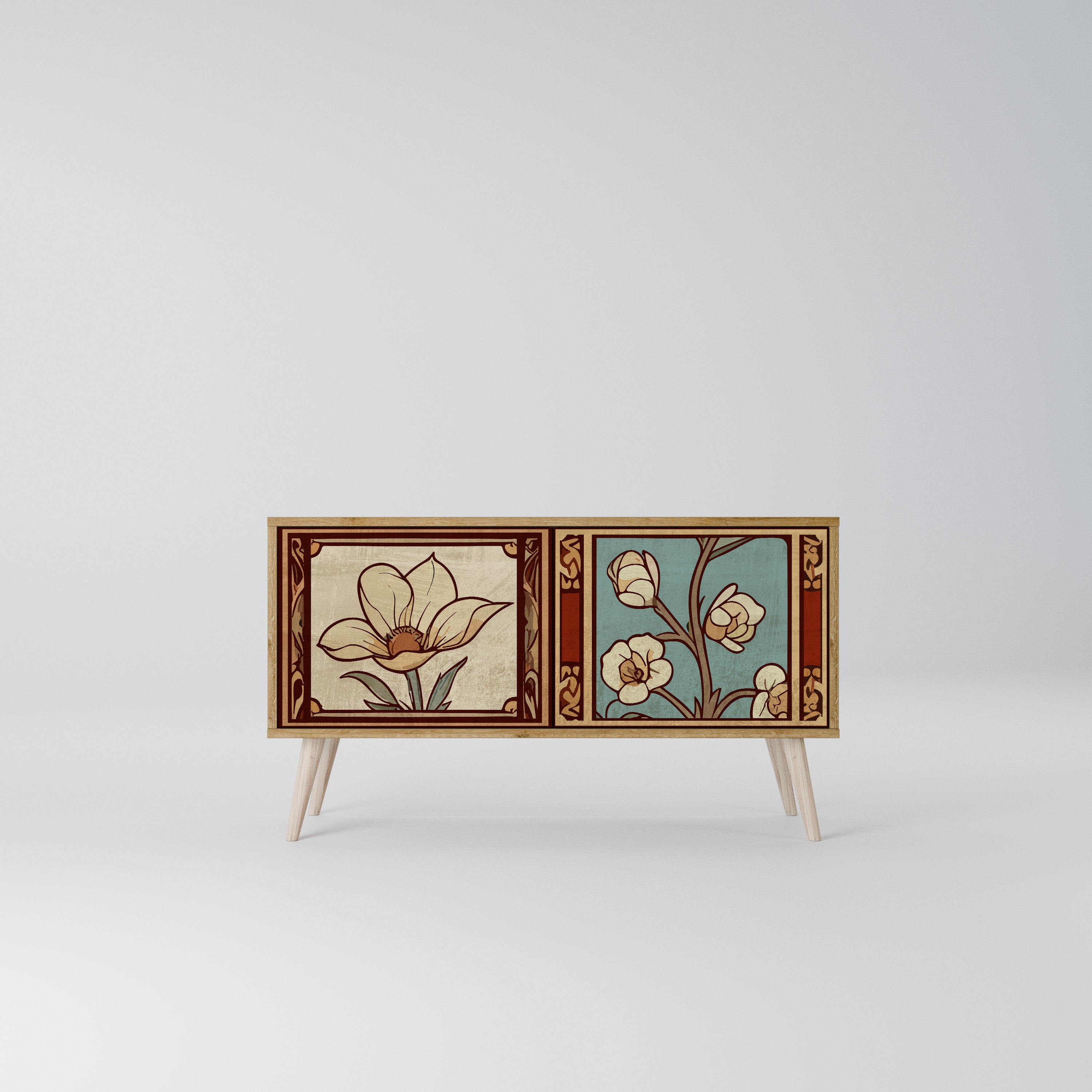 TIMELESS FLORA Kompaktní dvoudveřový TV stolek