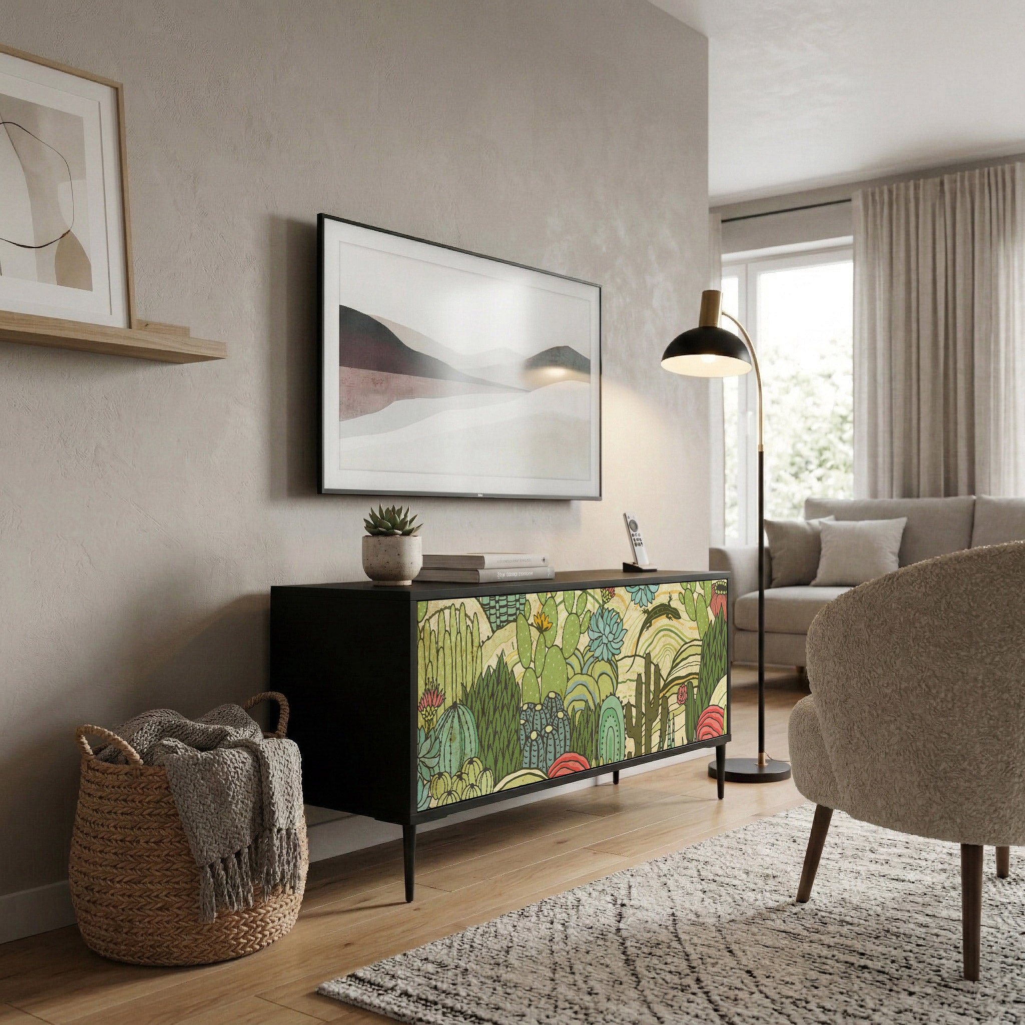 SUCCULENTS KALEIDOSCOPE Kompaktní dvoudveřový TV stolek