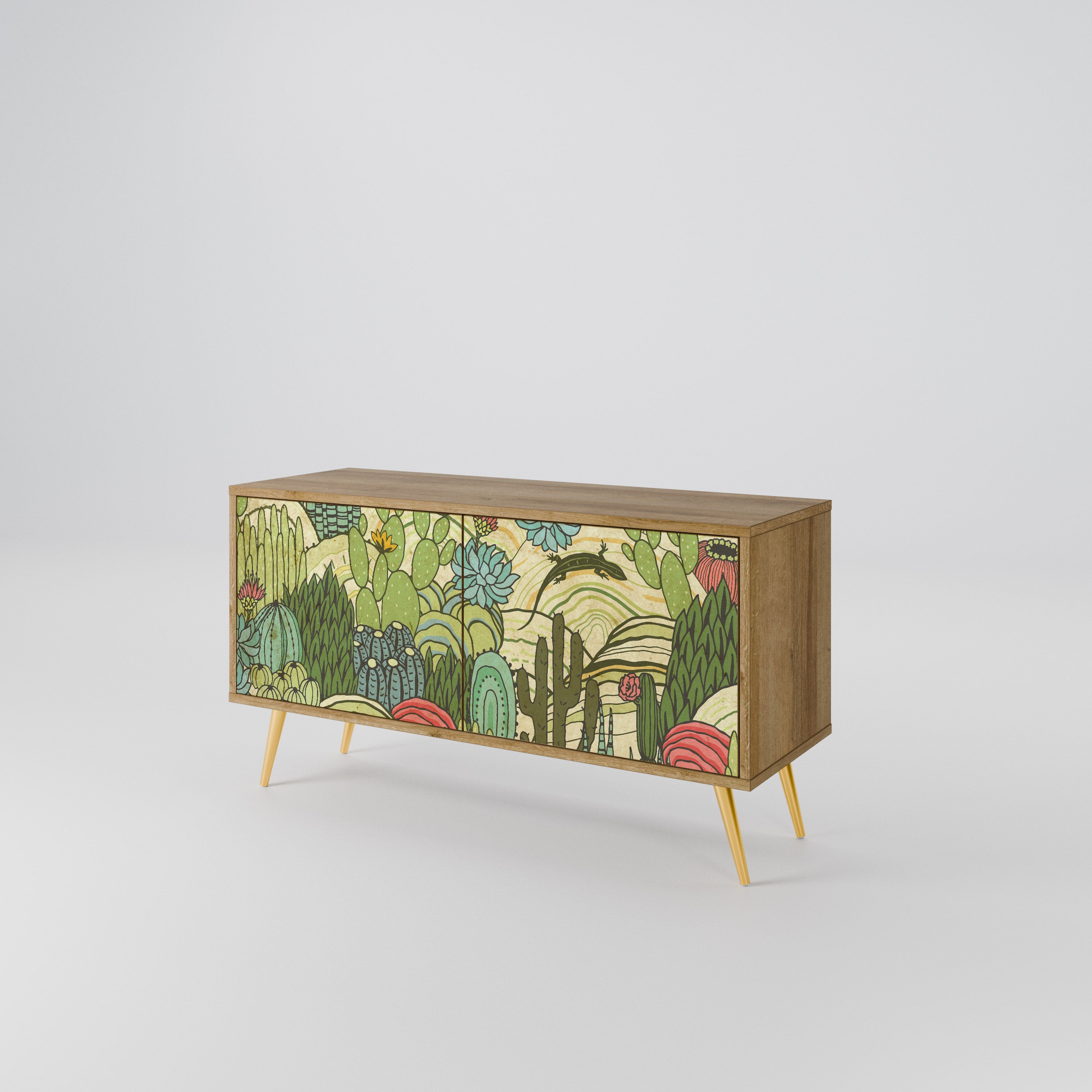 SUCCULENTS KALEIDOSCOPE Compact 2-Door TV Cabinet