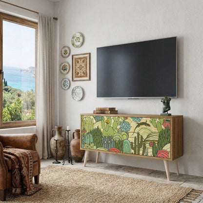 SUCCULENTS KALEIDOSCOPE Kompaktní dvoudveřový TV stolek