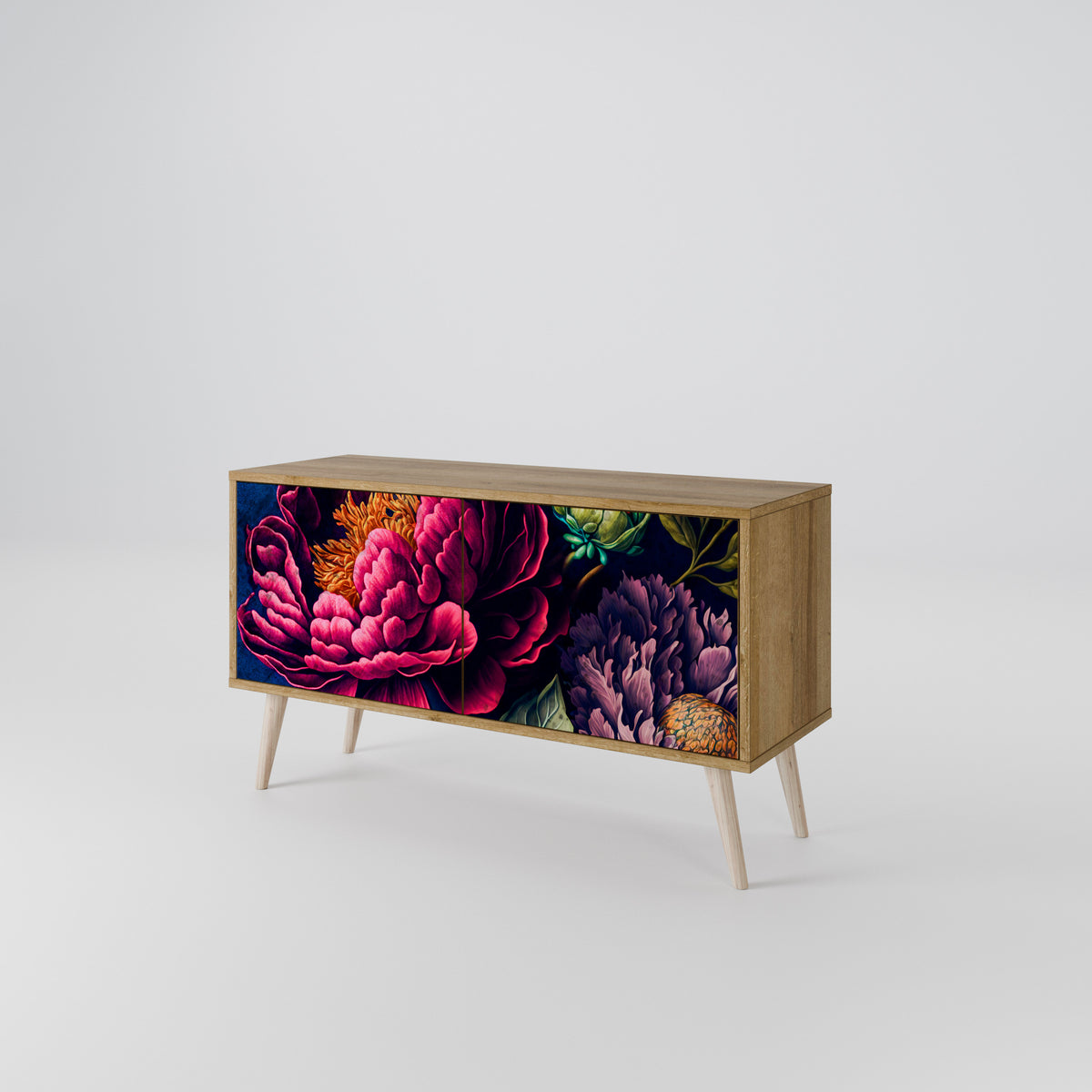 BLOOMING ELEGANCE Kompaktní dvoudveřový TV stolek