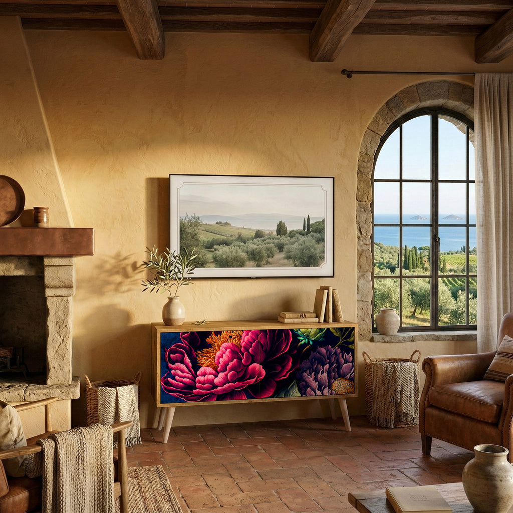 BLOOMING ELEGANCE Kompaktní dvoudveřový TV stolek