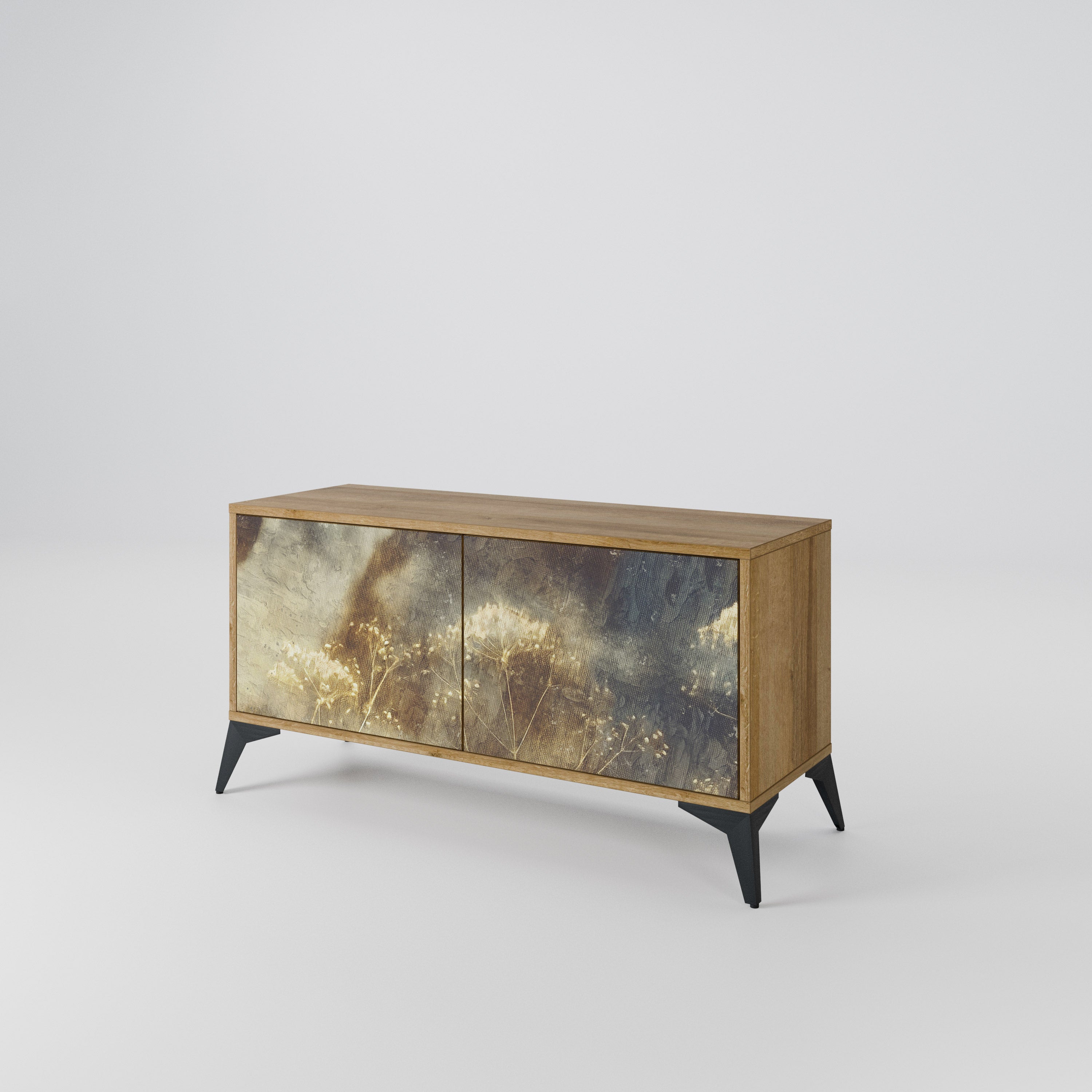 GENTLE POWER Compact 2-Door TV Cabinet