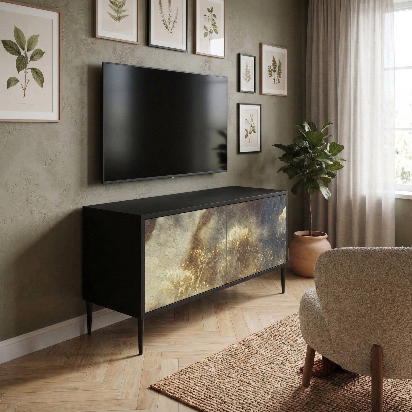 GENTLE POWER Kompaktní dvoudveřový TV stolek